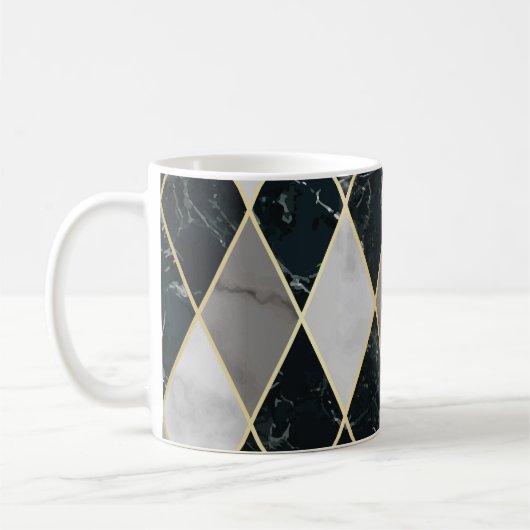 Mug Marbre géométrique : Gold Lines Luxe (Gauche)