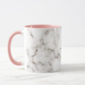 Mug Marbre géométrique rose moderne personnalisé (Gauche)
