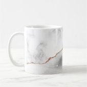 Mug Marbre gris blanc Agate Rose Or Pailleté  (Gauche)