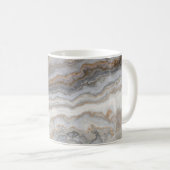 Mug Marbre gris bouclé : Veines dorées (Devant droit)