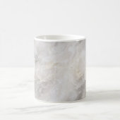 Mug Marbre Gris Monogramme Tendance Moderne (Centre)
