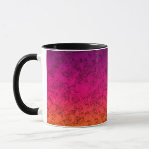 Mug Marbre incolore dégradé rose pourpre doré