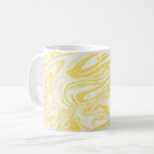 Mug Marbre jaune élégant : Texture dessinée à la main (Devant gauche)