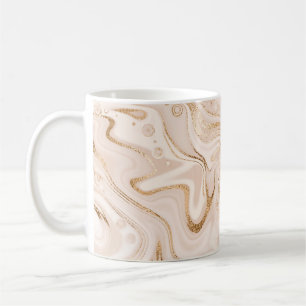 Mug Marbre liquide beige avec éclaboussure de parties