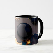 Mug Marbre Liquide Or de Minuit (Devant droit)