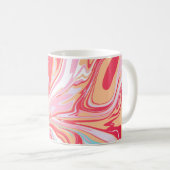 Mug Marbre liquide : tendance de l'art époxy rose (Devant droit)