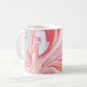 Mug Marbre liquide : tendance de l'art époxy rose (Devant gauche)
