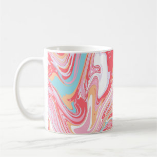 Mug Marbre liquide : tendance de l'art époxy rose