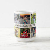 Mug Marbre moderne motif photo collage nom de famille (Centre)