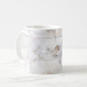 Mug marbre motif céramique blanche et marron (Devant gauche)