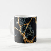 Mug Marbre noir avec Veine or (Devant gauche)
