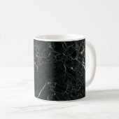 Mug Marbre Noir Élégant : Fond Texturé (Devant droit)