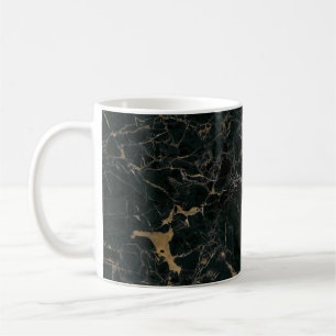 Mug Marbre Noir Élégant : Fond Texturé