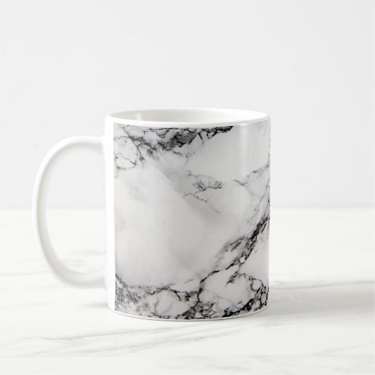 Mug marbre noir et blanc (Gauche)