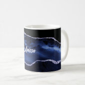 Mug Marbre noir et bleu (Devant droit)