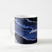 Mug Marbre noir et bleu (Devant gauche)