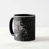 Mug Marbre noir moderne classique (Devant gauche)