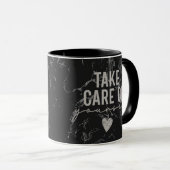 Mug Marbre noir moderne classique (Devant droit)