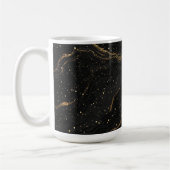 Mug Marbre Noir Veines D'Or Luxe Abstrait (Gauche)