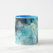 Mug Marbre pailleté bleu et or (Centre)