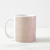 Mug Marbre pailleté or rose ombré chic moderne élégant (Gauche)