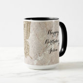 Mug Marbre papillon Brown (Devant droit)