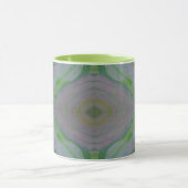 Mug Marbre Pastel Pastèque Fluide Art Lime Verte Rétro (Centre)
