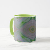 Mug Marbre Pastel Pastèque Fluide Art Lime Verte Rétro (Devant gauche)