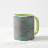 Mug Marbre Pastel Pastèque Fluide Art Lime Verte Rétro (Devant droit)