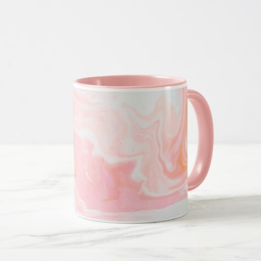 Mug Marbre rose (Devant droit)
