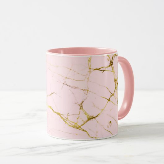 Mug Marbre rose (Devant droit)