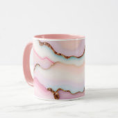 Mug Marbre rose clair Agate Collection moderne (Devant gauche)