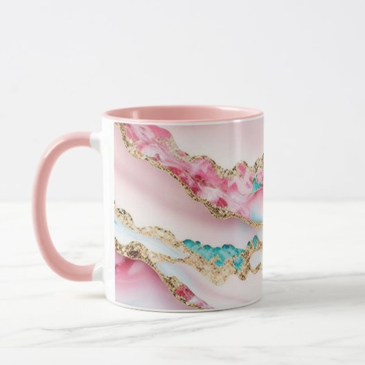 Mug Marbre rose clair Agate Collection populaire (Gauche)