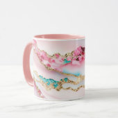 Mug Marbre rose clair Agate Collection populaire (Devant gauche)