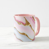 Mug Marbre rose clair Agate Collection tendance (Devant droit)