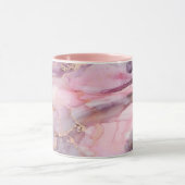 Mug marbre rose mignon gris élégant (Centre)