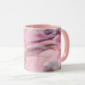 Mug marbre rose mignon gris élégant (Devant droit)