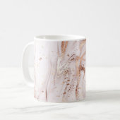 Mug Marbre Rose or : Abstrait liquide. (Devant gauche)
