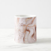 Mug Marbre Rose or : Abstrait liquide. (Centre)