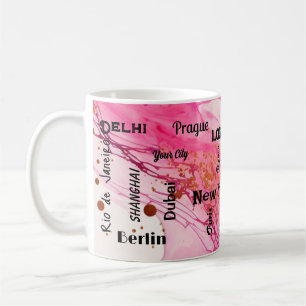 Mug marbre rose roux tourbillon Mega ville