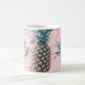 Mug Marbre Rose Tourbillon Moderne Chic De Fête Ananas (Centre)