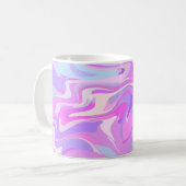 Mug Marbré rose violet Turquoise (Devant gauche)