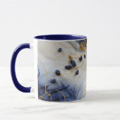 Mug Marbre Saphir de Minuit avec Fils d'Or (Gauche)