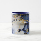Mug Marbre Saphir de Minuit avec Fils d'Or (Centre)