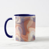 Mug Marbre script chute terre acotta violet moderne (Gauche)