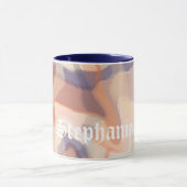 Mug Marbre script chute terre acotta violet moderne (Centre)