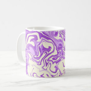 Mug Marbre Tourbillonnant Abstrait aux Teintes de Viol
