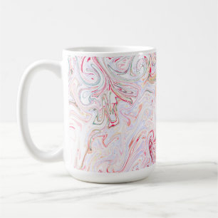 Mug Marbre Tourbillonnant Fluides Rose Vibrant Art Abs