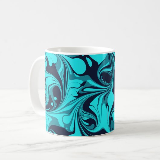 Mug Marbre turquoise (Devant gauche)