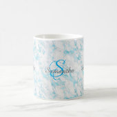 Mug Marbre Turquoise Monogramme (Centre)